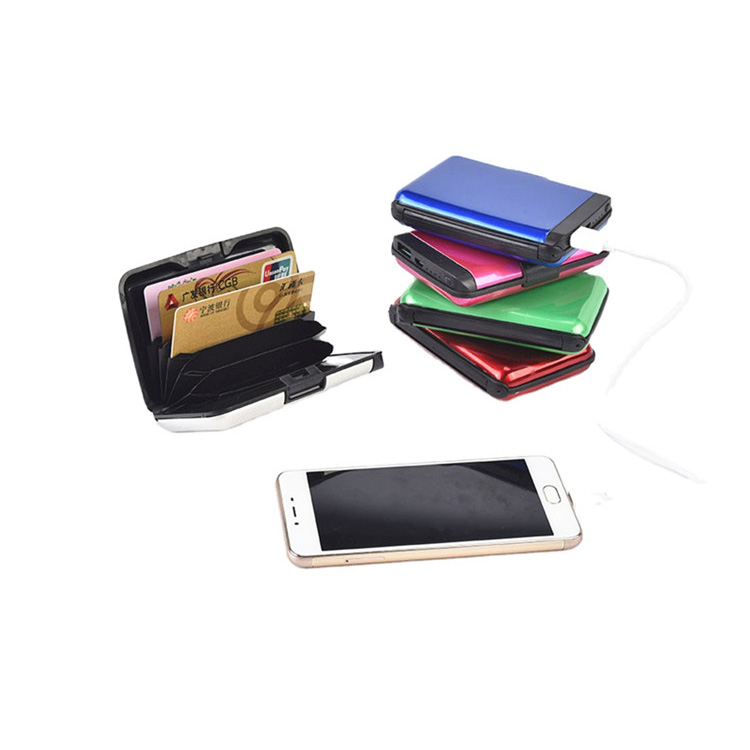 Cartera portatargetes d'alumini Power Bank