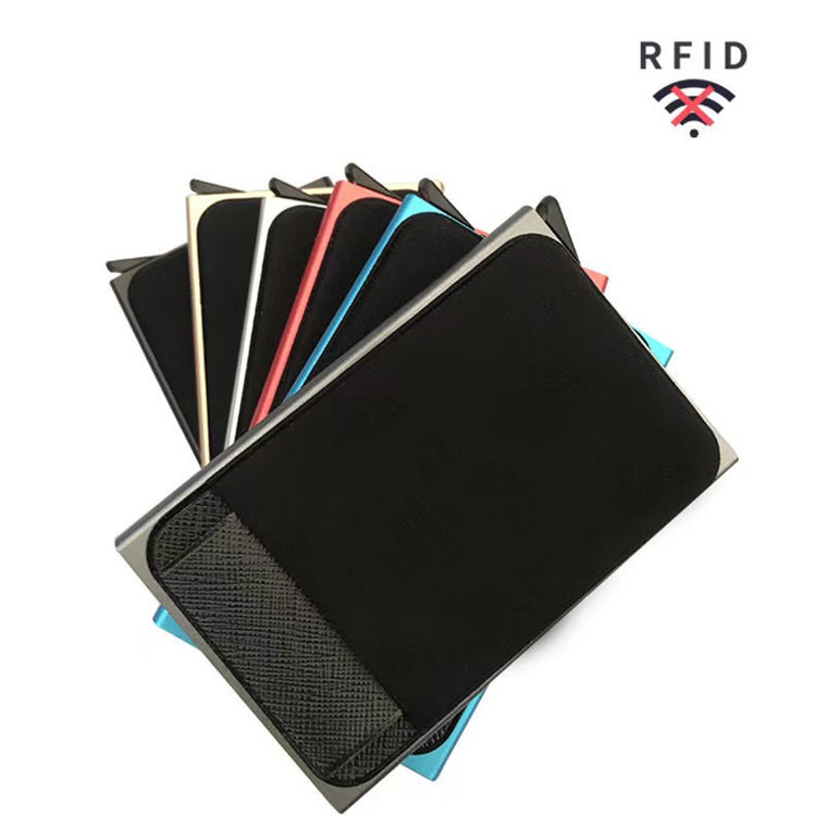 Cartera emergent automàtica d'alumini RFID amb bossa posterior d'elasticitat